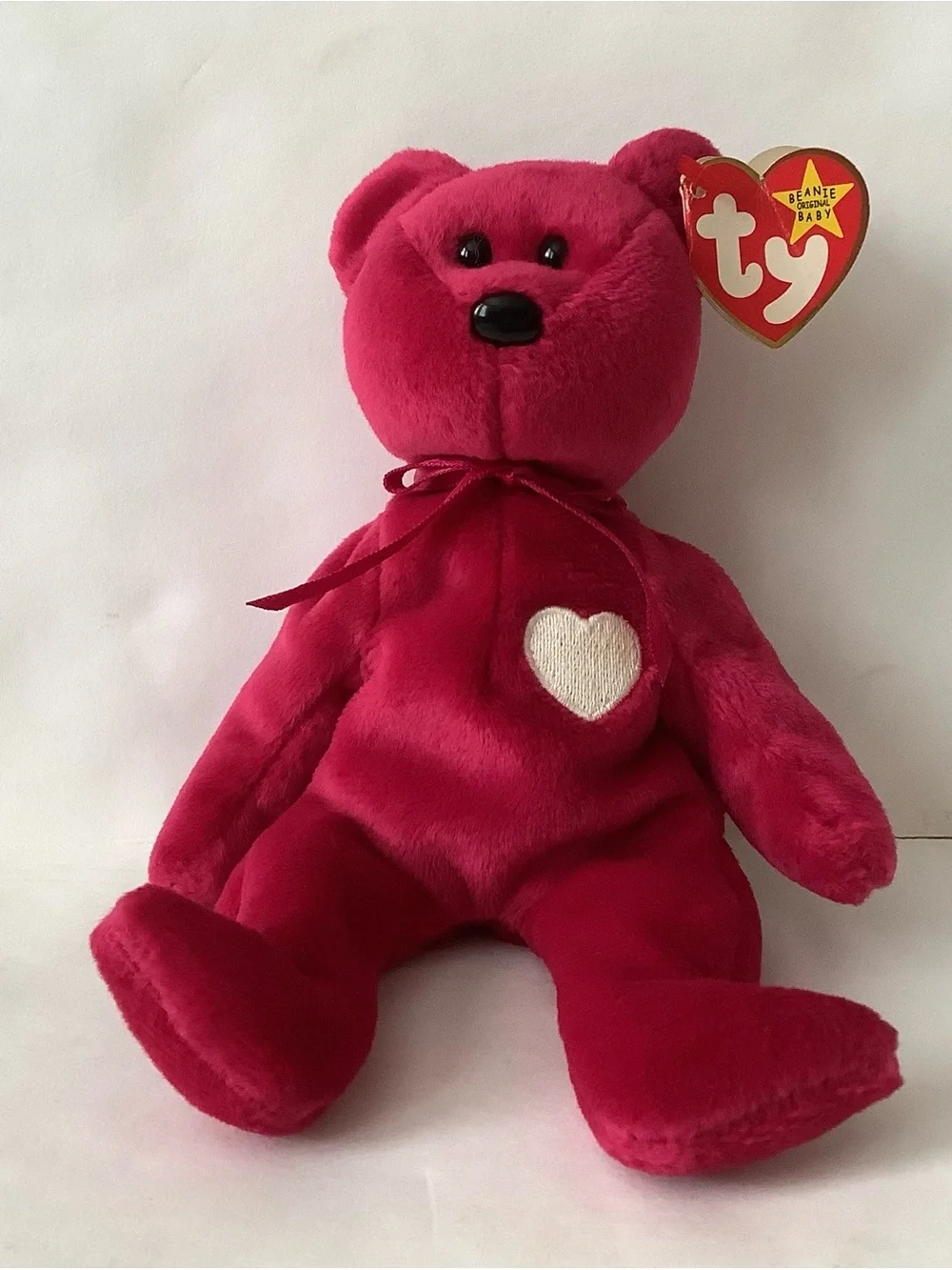 Ty beanie baby, Valentino. Retired 1998 to 1999 with errors.
